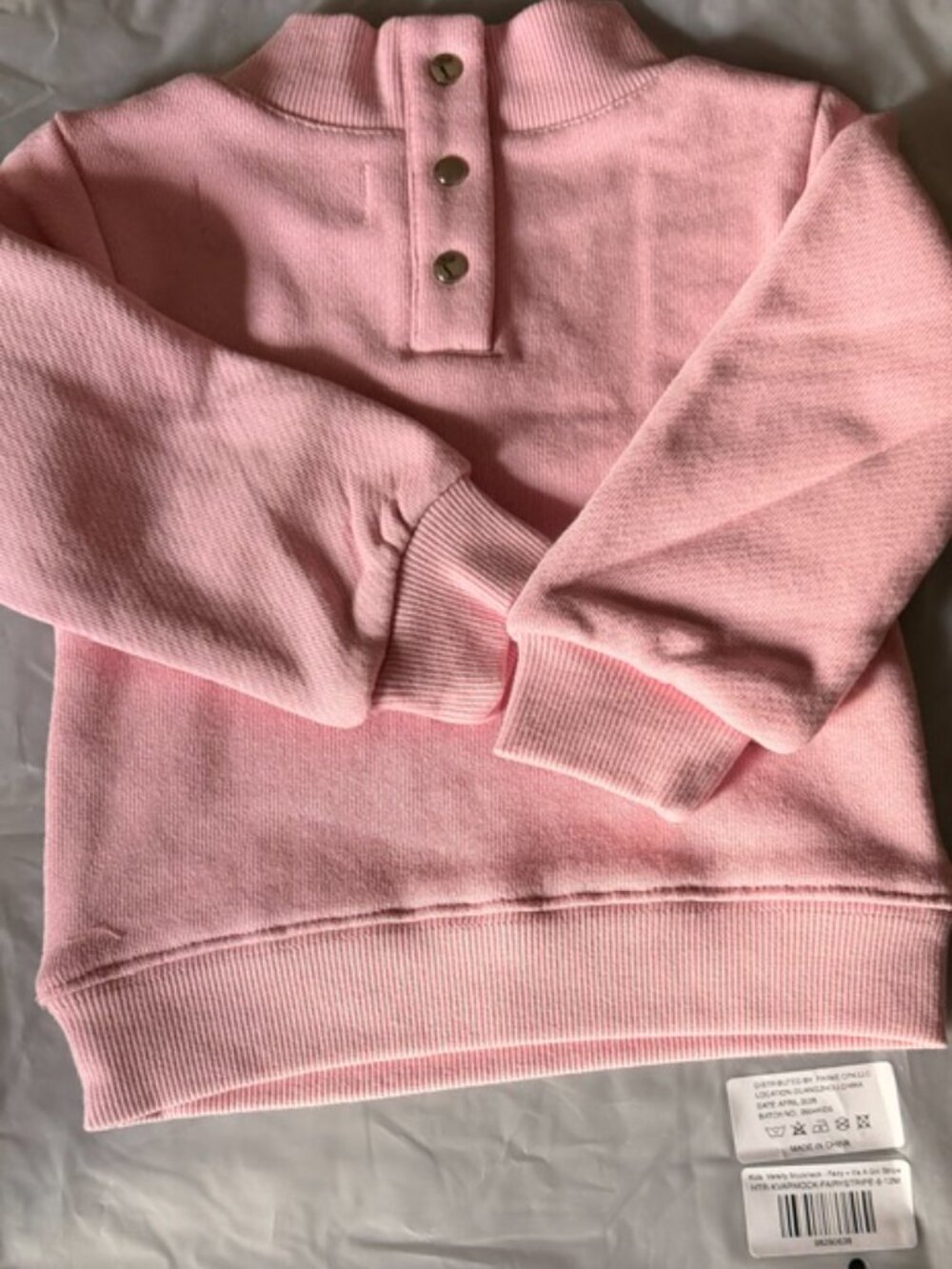 NWT Parke Sweetpea Kids Baby Varsity Mockneck 6-12M Heritage It's a Girl - Picture 3 of 10